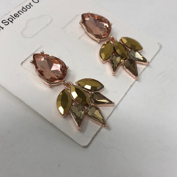 Fragments Crystal Dangle Drop Earrings - Picture 4 of 6